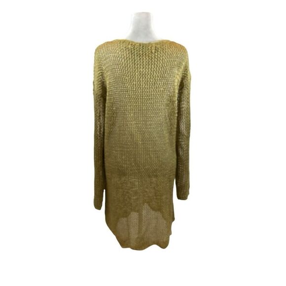 Vintage 1980’s Ladies The Works Saks Fifth Ave Gold Sheer Mesh Tunic Cover Up M - Picture 6 of 10
